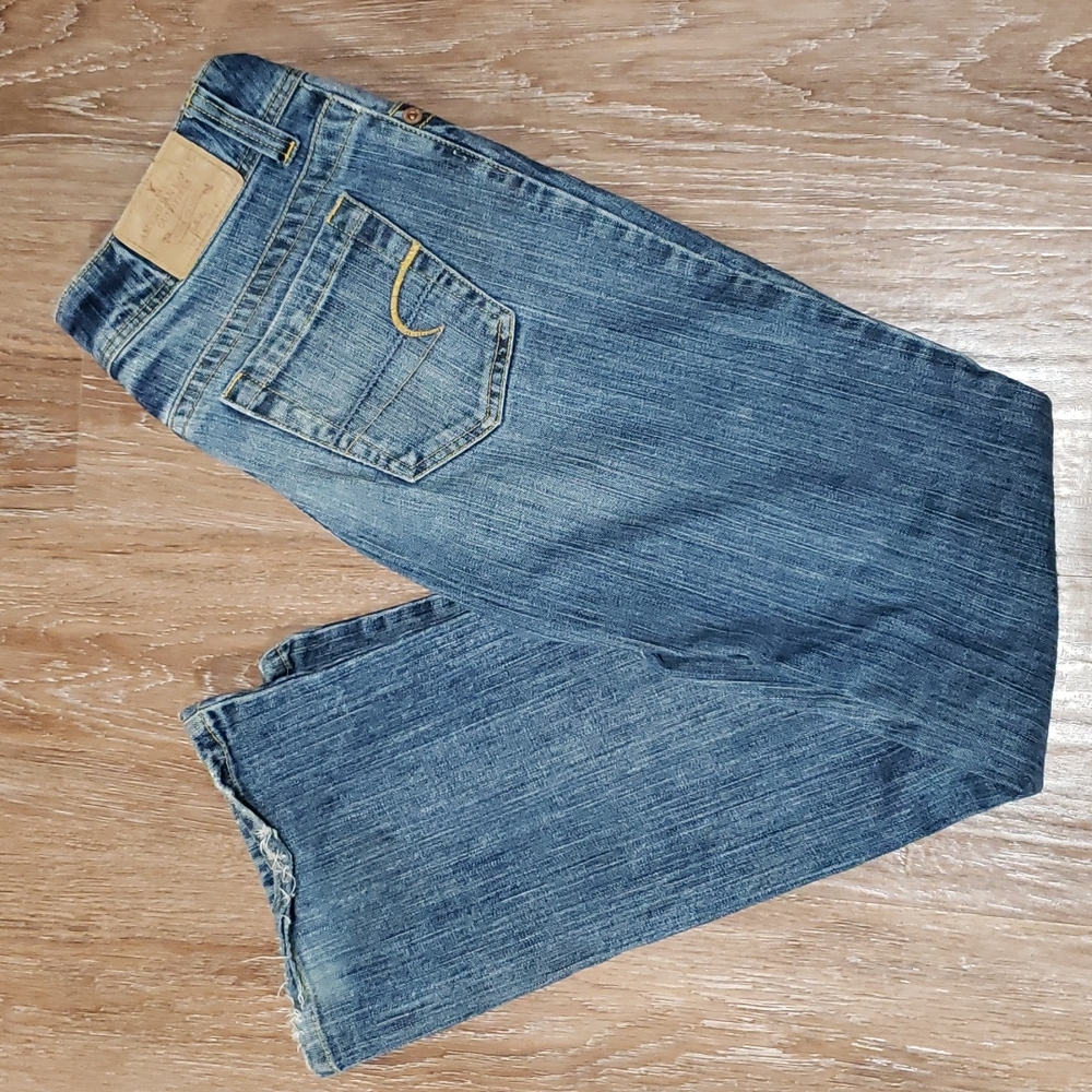 (6) American Eagle Outfitters AE Artist Distressed Bootcut Jeans Daily Regular